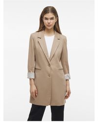 Vila - Blazer Langer Jersey Für Damen - Lyst