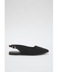 Trendyol - Schwarze Ballerinas Mit Offenem Rücken Und Spitzer Zehenpartie Für Damen - Lyst