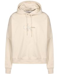 Calvin Klein - Jeans natural washed hoodie - Lyst