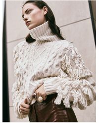 Koton - Rollkragenpullover Mit Langen Ärmeln Und Quasten Für Damen - Lyst