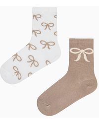 Penti - Mehrfarbige 2-Teilige Socken Mit Schleife Für Mädchen Für Damen - Lyst