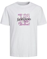 Jack & Jones - T-shirt lafayette kurzarmshirt mit label-print - Lyst
