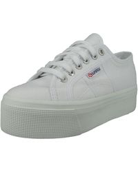 Superga - Sneaker low cotw linea up & down s9111lw-2790 901 white textil - Lyst