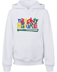 Merchcode - Kids naughty by nature basic-kapuzenpullover mit logo-print - Lyst