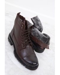 Soho - Braune Stiefel Aus Echtem Leder – Bootie Für Herren - Lyst