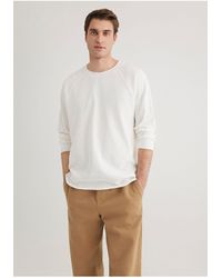 Mavi - Weißes Langarm-T-Shirt Mit Normaler Passform Normaler Passform -70057 Für Herren - Lyst