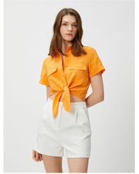 Koton - Hemdkragen, schlichtes farbenes hemd 3sak60001ew - Lyst