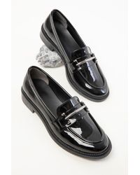 Soho - Schwarze Loafer-Schuhe Aus Lackleder Für Damen - Lyst