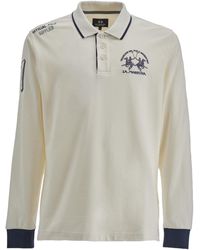 La Martina - Shirt langarm-poloshirt regular fit wolfe mit logo-details - Lyst