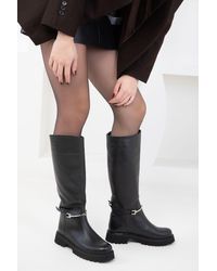 Soho - Schwarze Stiefel Aus Echtem Leder – Modell Für Damen - Lyst