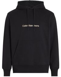 Calvin Klein - Hoodie mit quadratischem frequenz-logo - Lyst