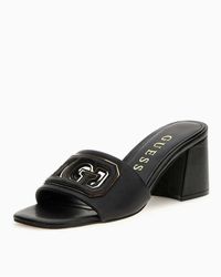 Guess - Gals Logo-Sandalen Mit Absatz Für Damen - Lyst