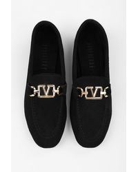 Shoeberry - Ballerinas Sufe Aus Schwarzem Wildleder Mit Schnalle Für Damen - Lyst