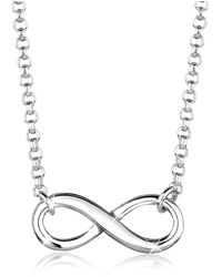 Elli Jewelry - Halskette choker infinity symbol unendlichkeit 925 silber - Lyst