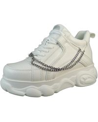 Buffalo - Low sneaker cld corin chain 3.0 1636081 white/silver kunstleder - Lyst
