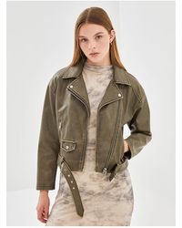LC Waikiki - Jacke Im Lederlook Der Neuen Saison Mit Biker-Kragen – S57970Z8 Für Damen - Lyst
