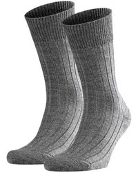 FALKE - Socken 2er pack teppich im schuh, merinowolle, unifarben - Lyst