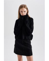 Defacto - Übergroßer Rollkragenpullover Mit Breiter Passform L0986Az23Cw Für Damen - Lyst