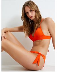 Koton - Basic-bikinihose mit normaler taille und seitlicher schnürung - Lyst