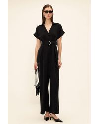 Olcay - Kurzarm-Overall Aus Modal Mit Gürtel, Für Damen - Lyst