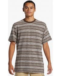 Quiksilver - Kurzarm-T-Shirt – Baumwollstoff Mit Gefärbten Streifen, 200 G/M2 Für Herren - Lyst