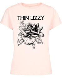 Merchcode - Ladies thin lizzy rose logo box tee - Lyst