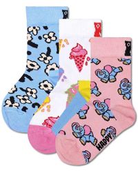 Happy Socks - Kinder socken unisex, 3er pack geschenkbox, bio-baumwolle, farbmix - 33-35 - Lyst