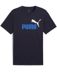 PUMA - T-Shirt Ess 2 Color No. 1 Logo Tee, Rundhals, Kurzarm, Uni Für Herren - Lyst