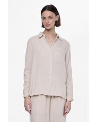Pieces - Pcmastina ls relaxed shirt - Lyst