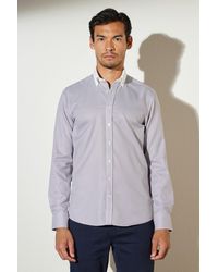 Brooks Brothers - Burgunderrot-Weißes Slim-Fit-Hemd Mit Knopfkragen Aus 100 Baumwolle Mit Muster Für Herren - Lyst