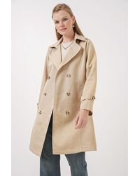 Bigdart - Beigefarbener Trenchcoat Mit Zweireihigem Kragen, Modell 5935 Für Damen - Lyst