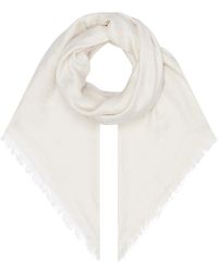 Calvin Klein - 130X130 Monogramm Jacquard Sharf Für Damen - Lyst