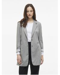 Vila - Blazer Langer Jersey Für Damen - Lyst