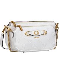 Guess - Umhängetasche izzy peony double pouch crossbody - Lyst