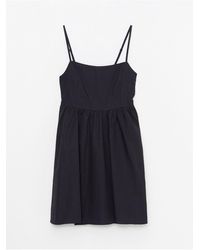 LC Waikiki - Kleid Aus Popeline Mit U-Ausschnitt Und Geraden Trägern Für Damen - Lyst