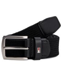 Tommy Hilfiger - Cintura Testurizzata Con Fibbia Quadrata - Lyst