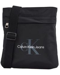Calvin Klein - Borsa A Tracolla Piatta Con Logo - Lyst