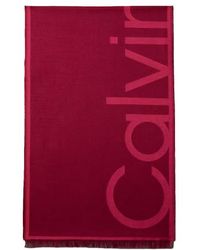 Calvin Klein - Jacquard-Schal Mit Logo - Lyst