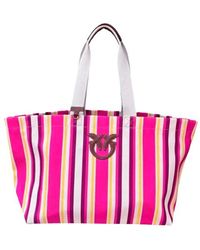 Pinko - Extra Canvas-Einkaufstasche - Lyst