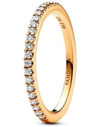 PANDORA - Anello Con Fascia Brillante 162999C01 - Lyst