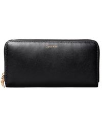 Calvin Klein - Lange Geldbörse Mit Rundum-Reißverschluss Und Monogramm-Hardware - Lyst