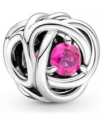 PANDORA - Pendente doppio Moments con fiocco di neve brillante in argento Sterling con zirconia cubica trasparente - Lyst