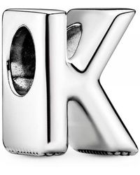 PANDORA - Anhänger Aus Sterlingsilber Buchstabe K 797465 - Lyst