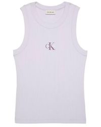 Calvin Klein - T-Shirts, Tops Und Polos - Lyst