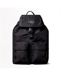 Calvin Klein - Nylon-Rucksack Mit Klappe Und Monogramm-Logo - Lyst