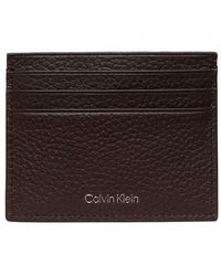 Calvin Klein - Kartenhalter Mit Eingraviertem Logo - Lyst