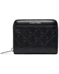 Calvin Klein - Geldbörse Mit Reißverschluss Und Geprägtem, Ikonischem Logo - Lyst