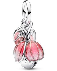 PANDORA - Charm Two-Tone Blooming Flower Dangle 764453C01 - Lyst