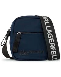 KARL LAGERFELD - Umhängetasche Aus Nylon Mit Klj-Logo - Lyst