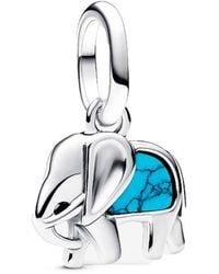 PANDORA - Ciondolo Charm Mini Elefante Blu 793858C01 - Lyst